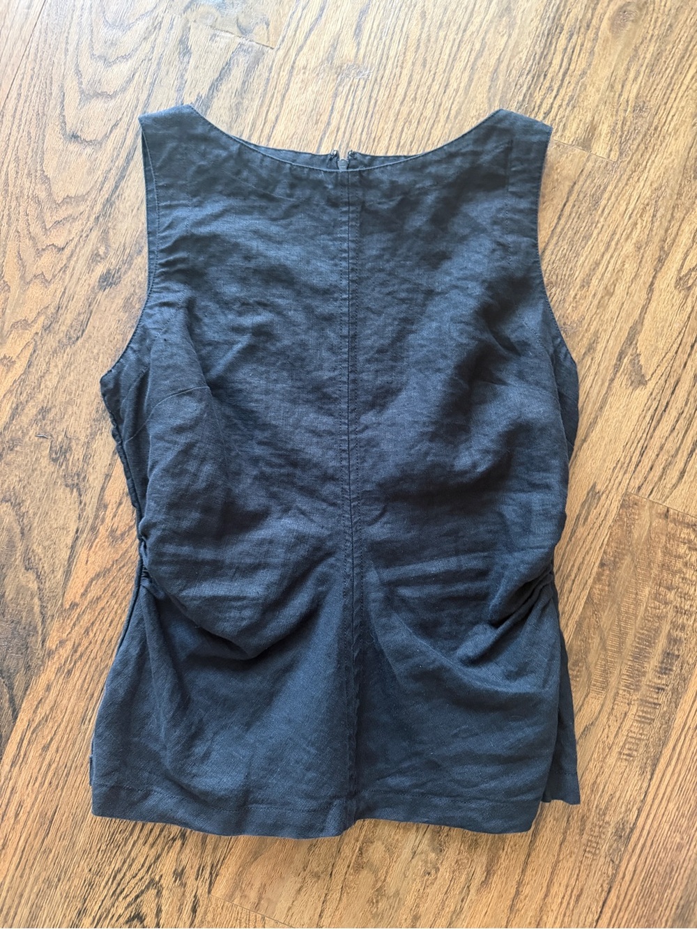 Madewell Size 8 cinched boatneck sleeveless top - Picture 5 of 8
